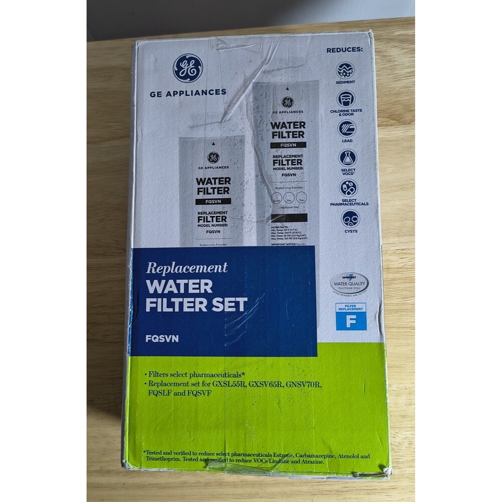 GE Replacement Water Filter Set FQSVN GXSL55R GXSV65R GNSV70R FQSLF FQSVF